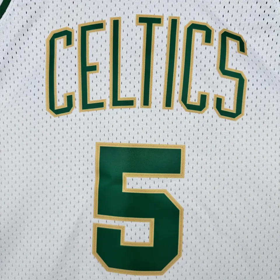 Foto 4 de MN camiseta retro termoimpresa SW: Celtics temporada 08 platino nº 5 Garnett