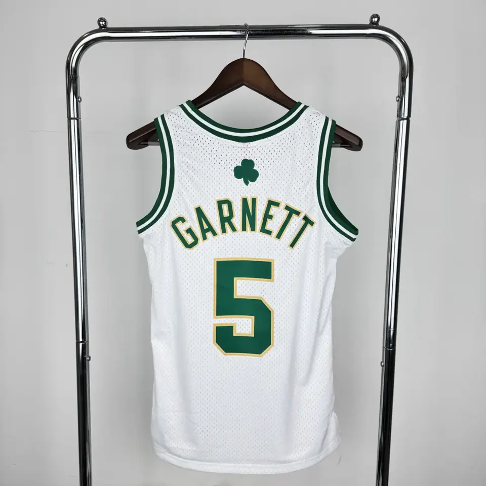 Foto 5 de MN camiseta retro termoimpresa SW: Celtics temporada 08 platino nº 5 Garnett