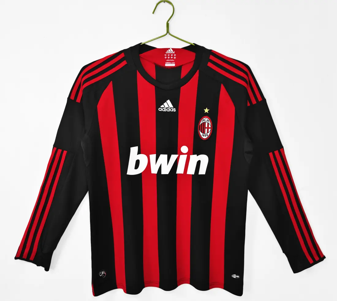 Foto 1 de Manga larga: Temporada 2008/09 AC Milan local (jacquard)3B