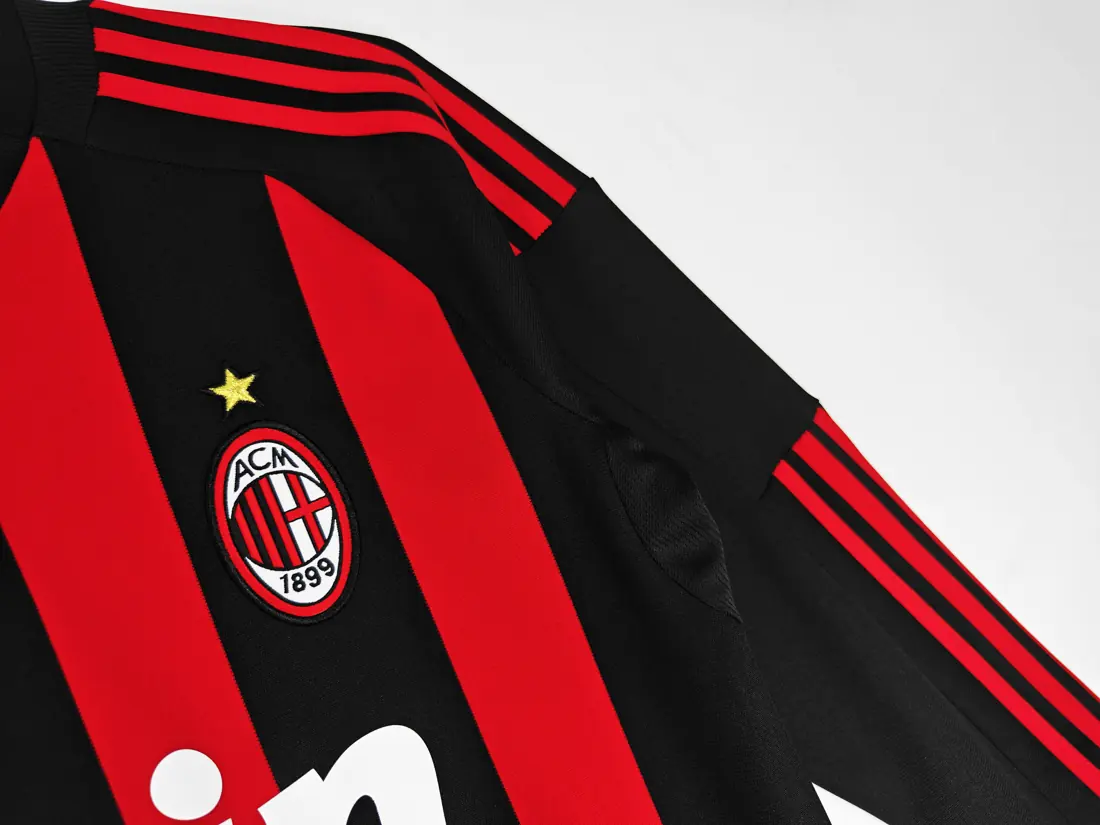 Foto 6 de Manga larga: Temporada 2008/09 AC Milan local (jacquard)3B