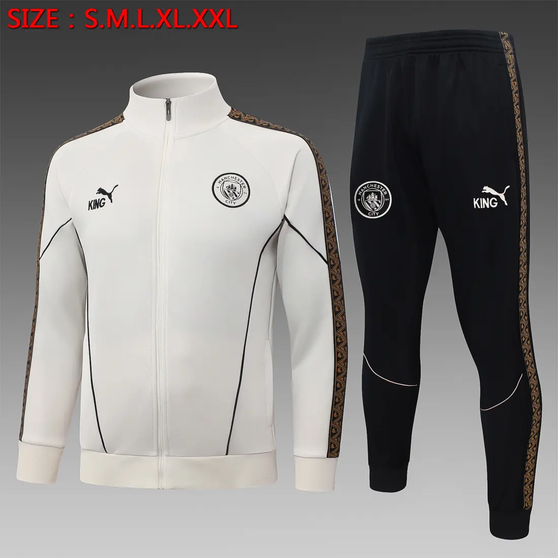 Foto 1 de A26042# 2627 cremallera larga Manchester City beige - Manchester City