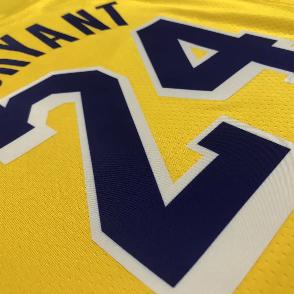 Foto 8 de 75º aniversario Lakers de Los Ángeles amarillo número 24 Kobe Bryant