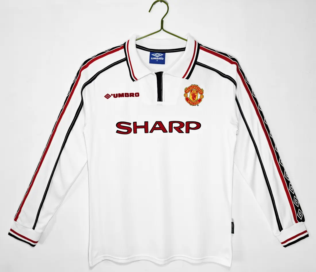 Foto 1 de Manga larga: temporada 1998/99 Manchester United blanco 3B