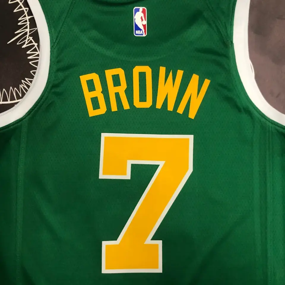 Foto 4 de Celtics verde y dorado número 7 Brown