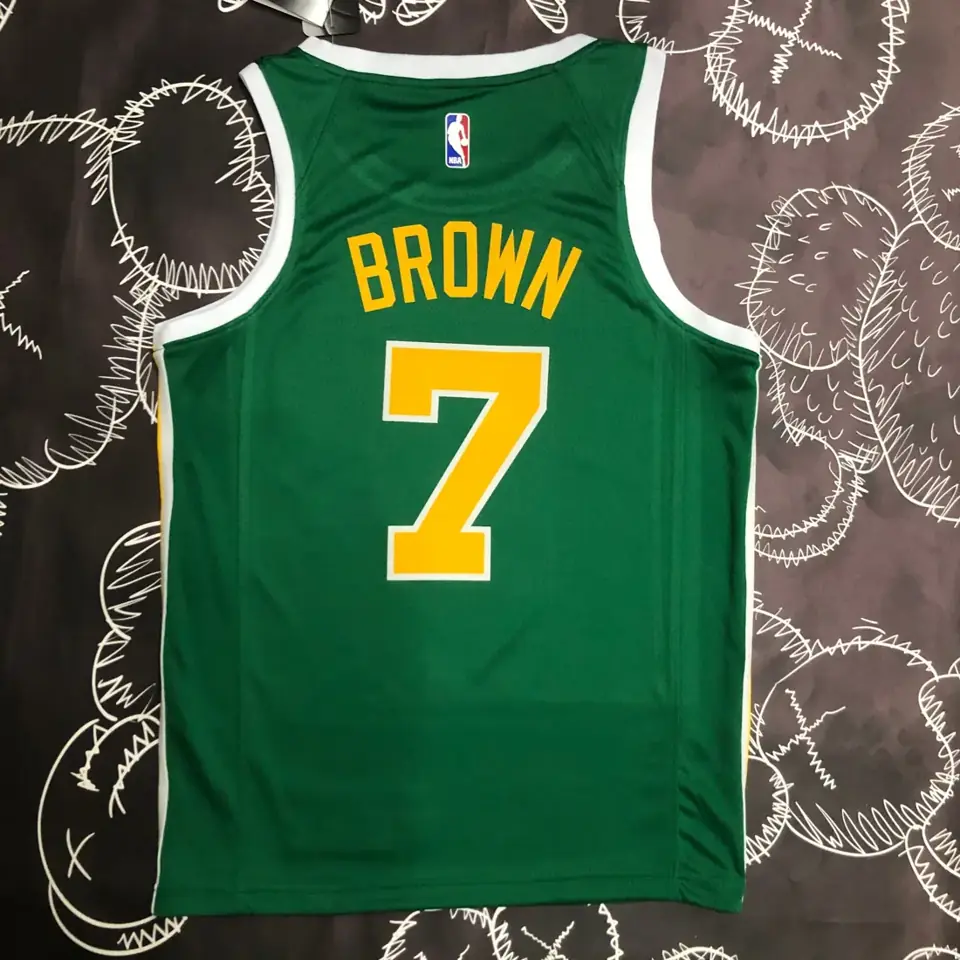 Foto 5 de Celtics verde y dorado número 7 Brown