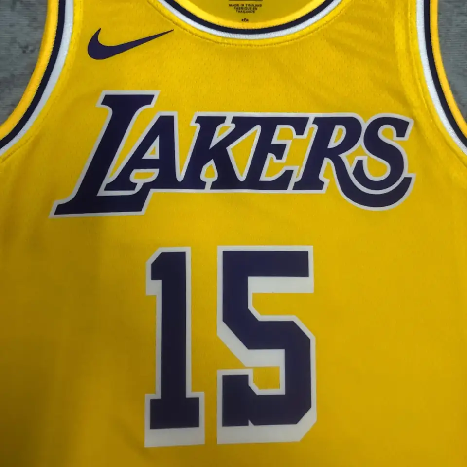 Foto 5 de Temporada 23 Lakers cuello redondo amarillo nº 15 Reaves