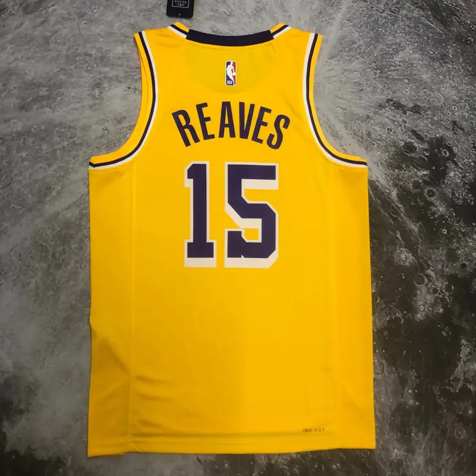 Foto 6 de Temporada 23 Lakers cuello redondo amarillo nº 15 Reaves