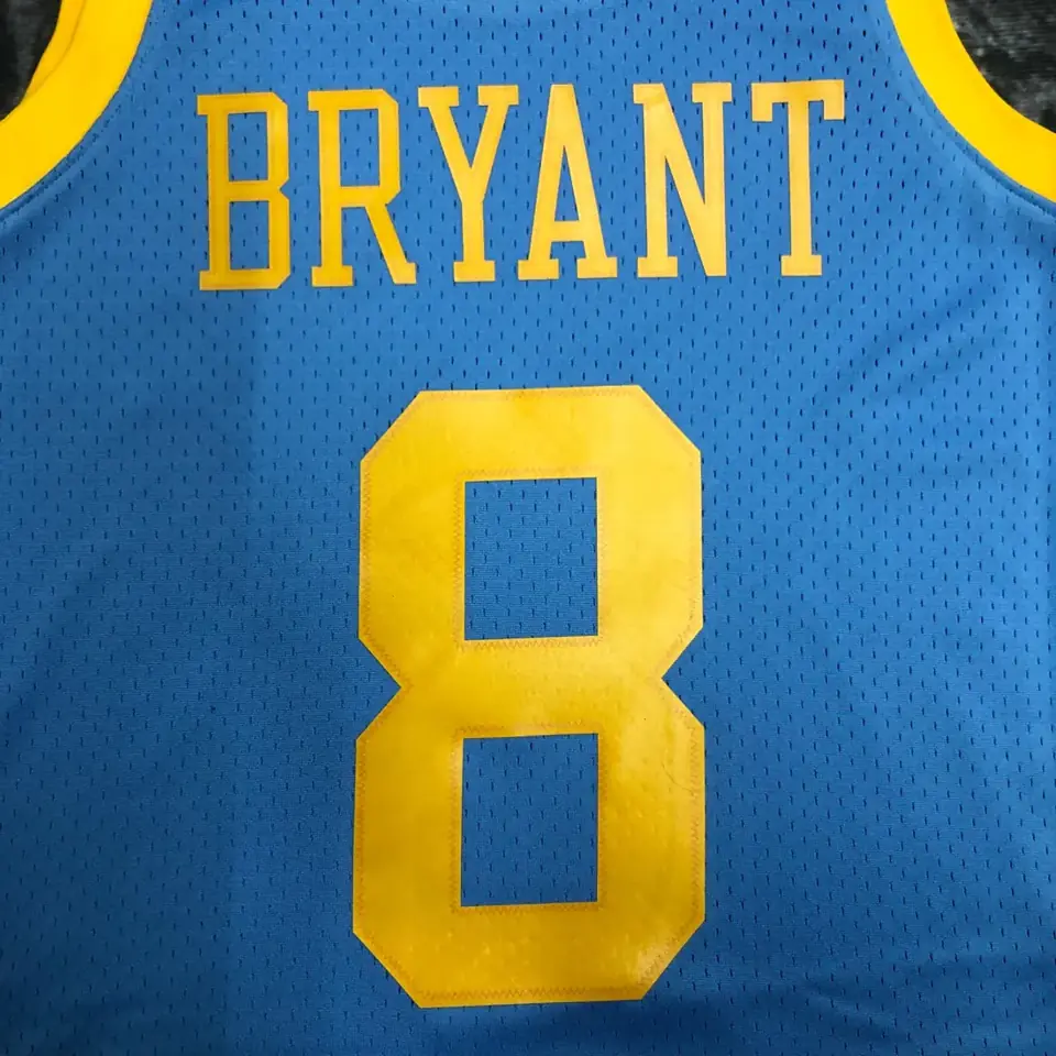 Foto 7 de MN camiseta retro termotransferida: SW Lakers temporada 02 azul nº8 Bryant