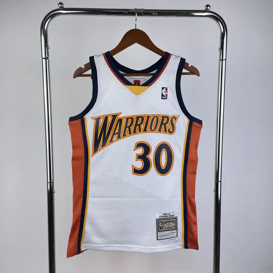 Foto 1 de MN camiseta retro termoimpresa: SW Warriors temporada 09/10 novato blanco nº 30 Stephen Curry