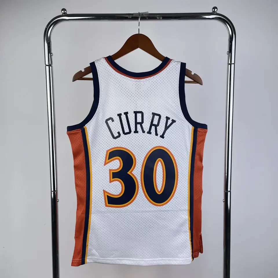 Foto 2 de MN camiseta retro termoimpresa: SW Warriors temporada 09/10 novato blanco nº 30 Stephen Curry