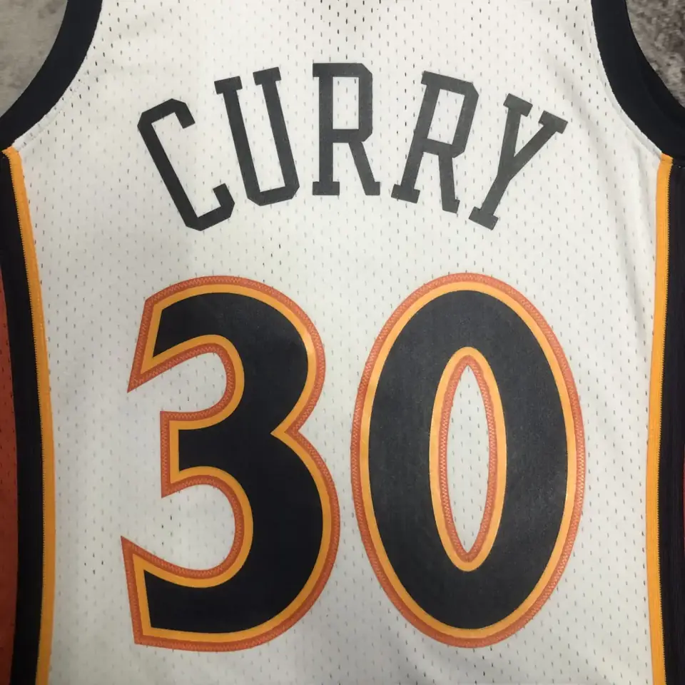 Foto 6 de MN camiseta retro termoimpresa: SW Warriors temporada 09/10 novato blanco nº 30 Stephen Curry