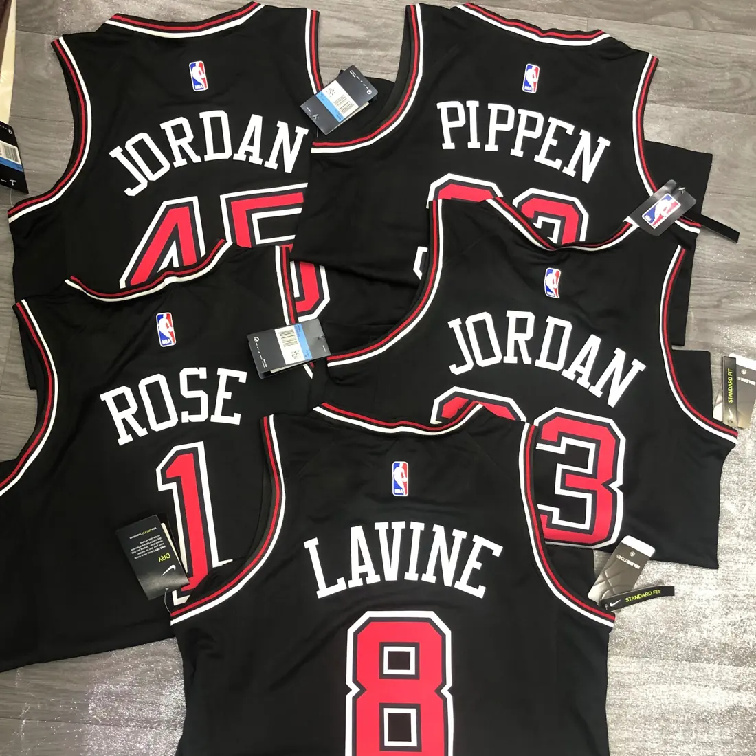 Foto 4 de Chicago Bulls negro de cuello redondo nº 8 LaVine