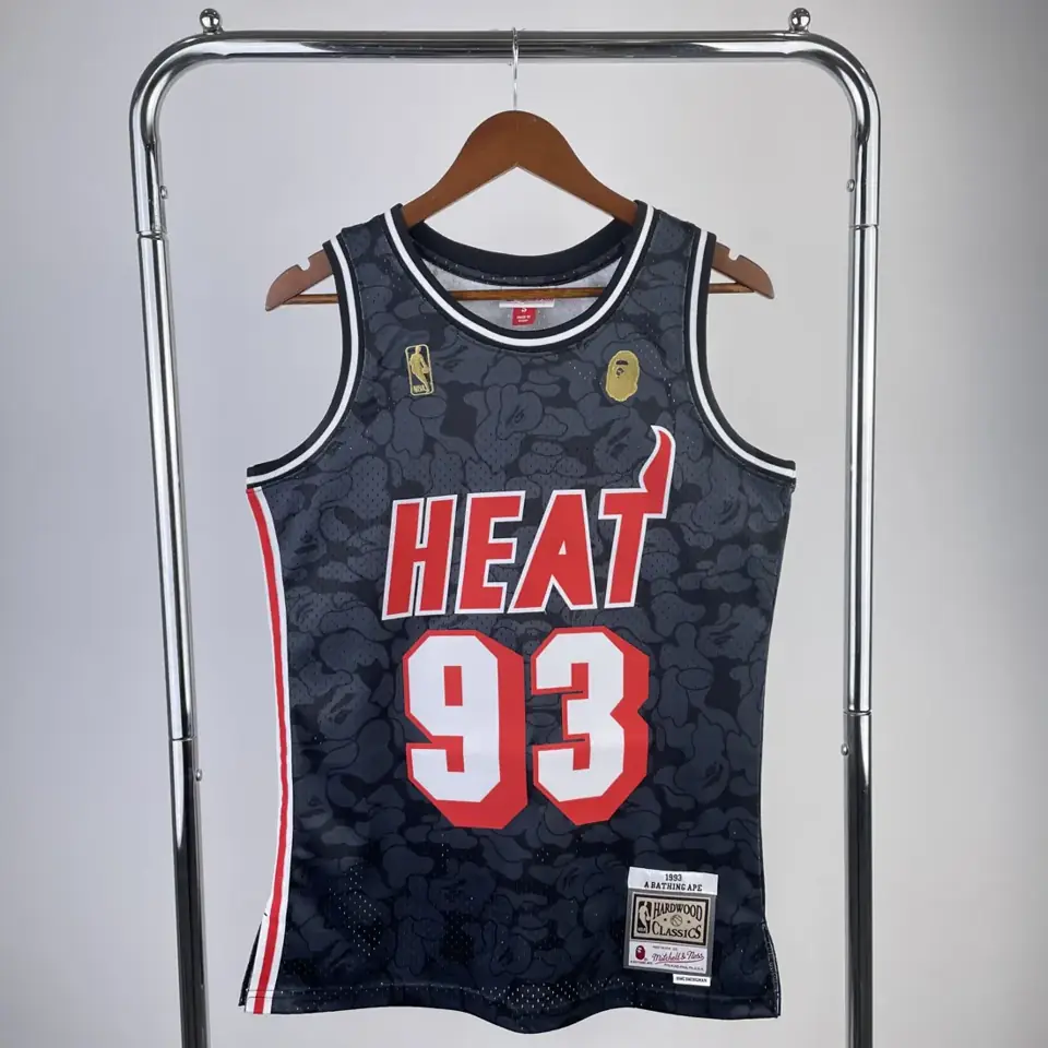 Foto 1 de Camiseta de colaboración BAPE×M&N: Miami Heat negro n.º 93
