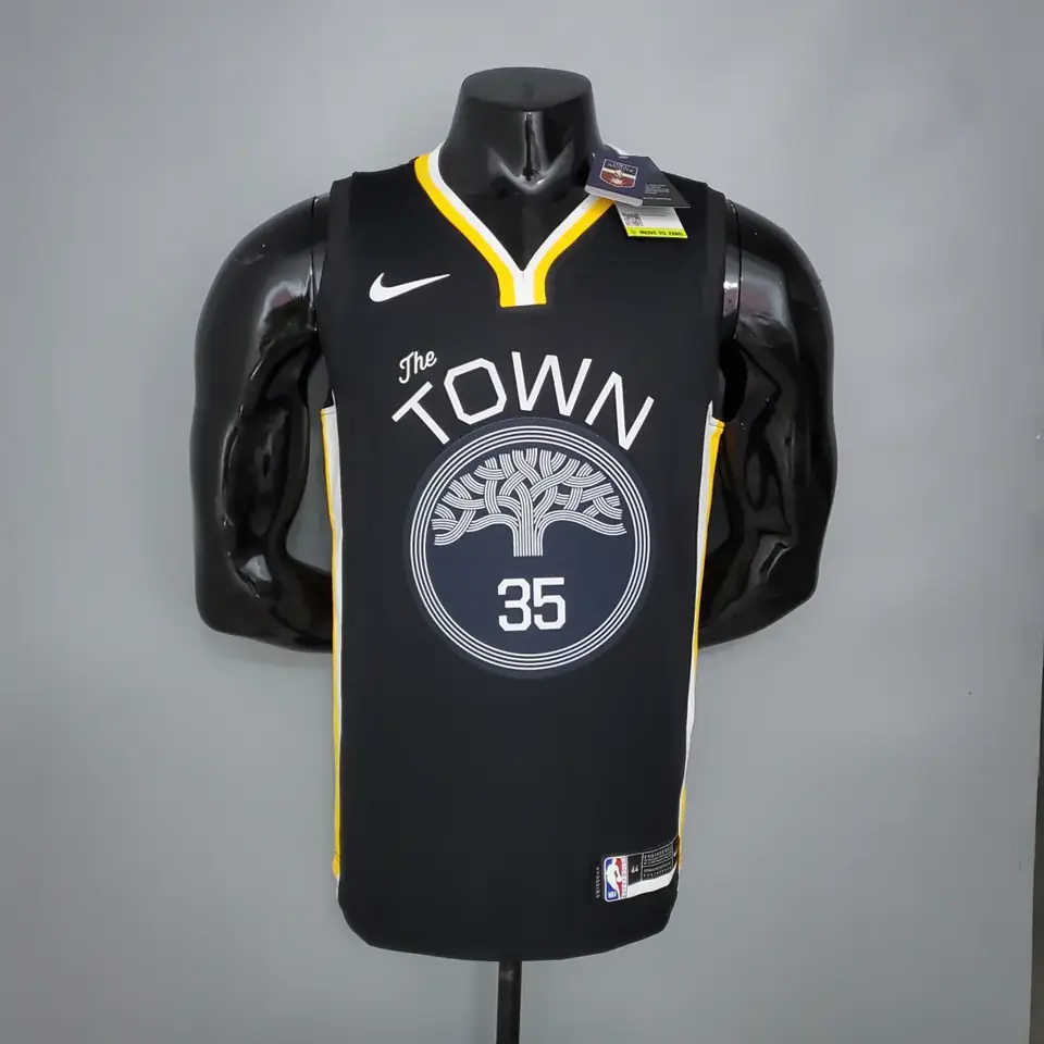 Foto 3 de Temporada 19 Golden State Warriors Edición Ciudad negro cuello en V nº 35 Kevin Durant
