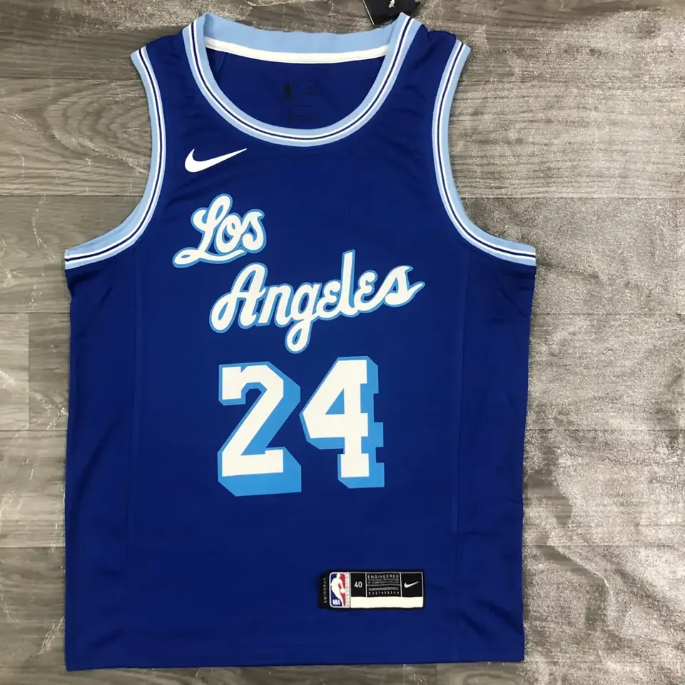 Foto 1 de Temporada 21 Lakers retro azul número 24 Kobe