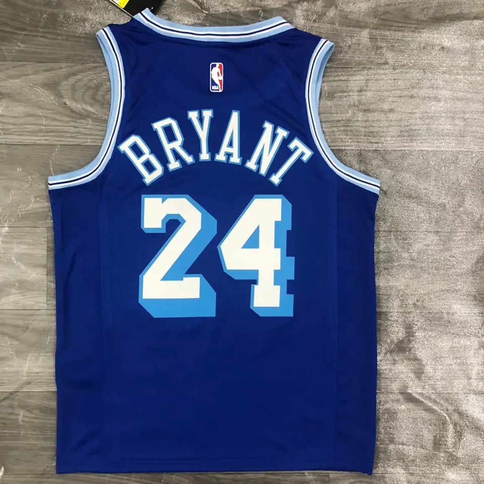 Foto 2 de Temporada 21 Lakers retro azul número 24 Kobe