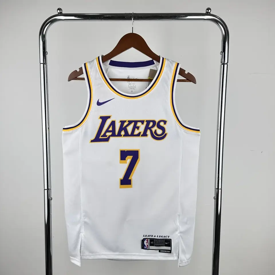 Foto 1 de Temporada 23 Lakers de Los Ángeles cuello redondo blanco número 7 Anthony
