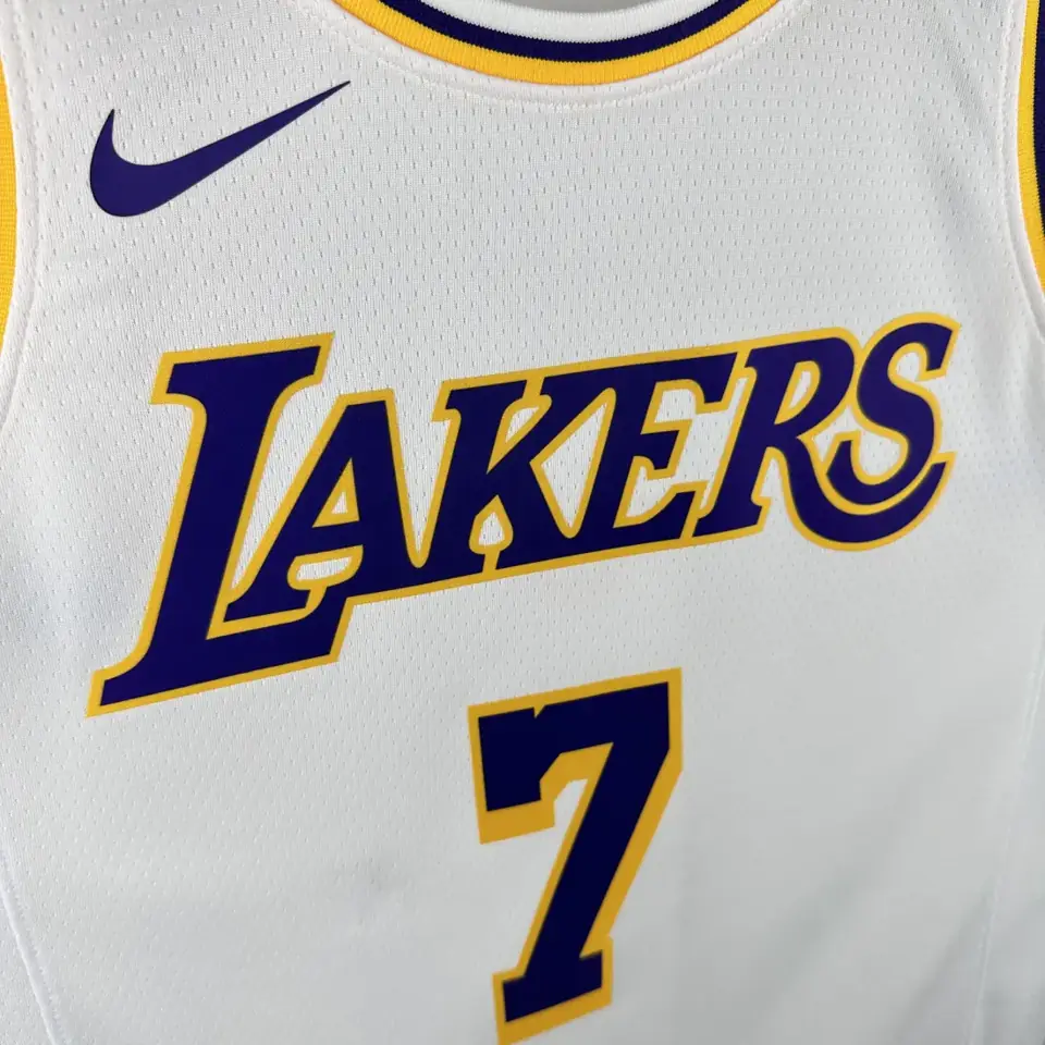 Foto 3 de Temporada 23 Lakers de Los Ángeles cuello redondo blanco número 7 Anthony