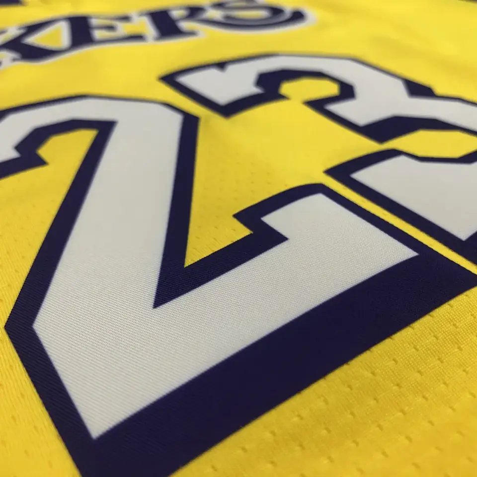 Foto 7 de Los Angeles Lakers amarillo cuello en V nº 23 LeBron James