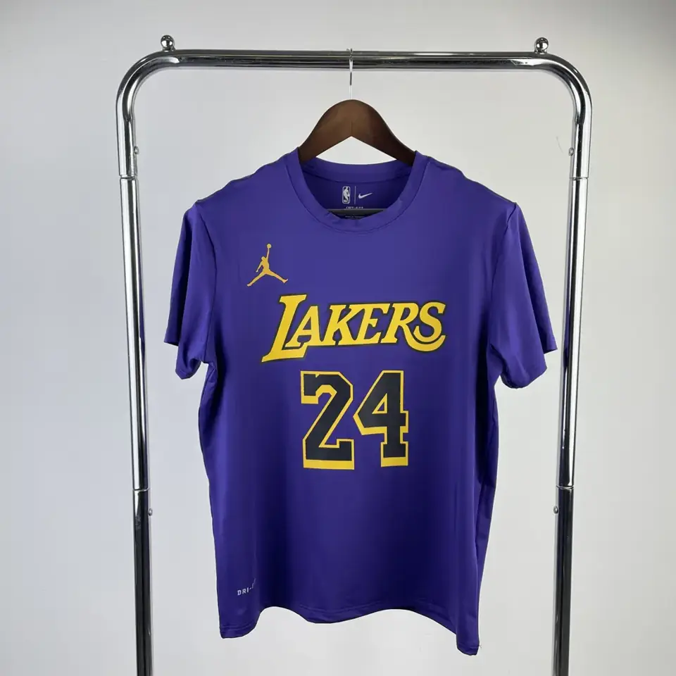 Foto 1 de Temporada 23 Los Angeles Lakers edición limitada Air número 24 camiseta de manga corta de secado rápido