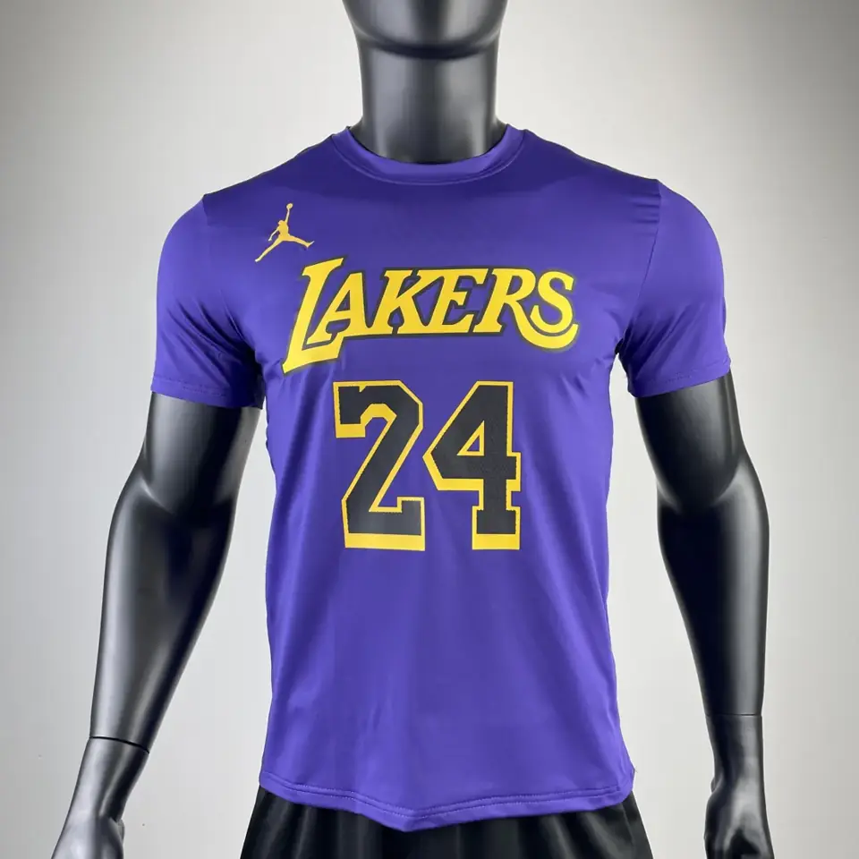 Foto 4 de Temporada 23 Los Angeles Lakers edición limitada Air número 24 camiseta de manga corta de secado rápido