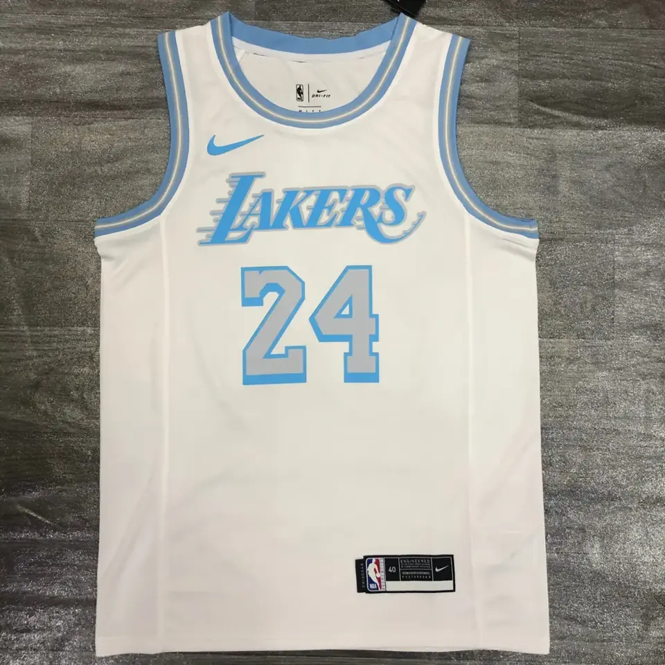 Foto 1 de Temporada 21 Los Angeles Lakers camiseta retro blanca n.º 24 Kobe Bryant