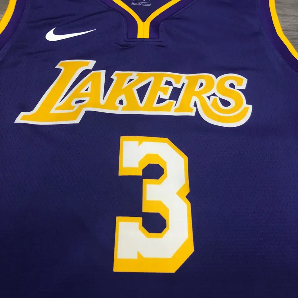 Foto 7 de Los Angeles Lakers morado cuello en V nº 3 Anthony Davis