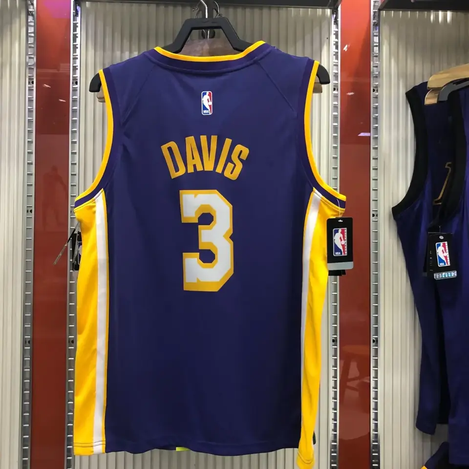 Foto 8 de Los Angeles Lakers morado cuello en V nº 3 Anthony Davis