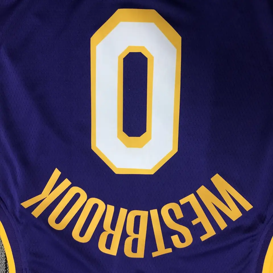 Foto 7 de Lakers cuello en V morado #0 Westbrook