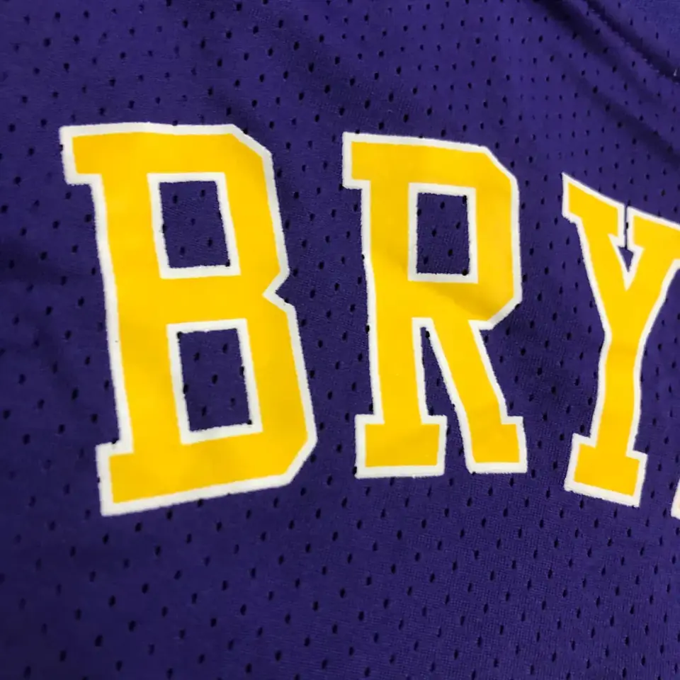 Foto 6 de Mitchellness Lakers de Los Ángeles morado número 8 Kobe camiseta retro de malla de manga corta