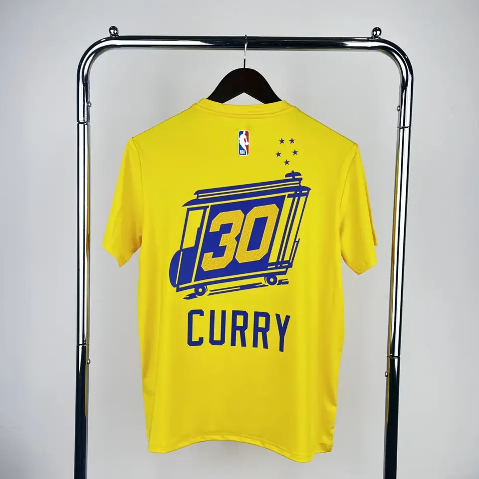 Foto 2 de Warriors amarillo tranvía Curry Nº 30 camiseta de manga corta de secado rápido