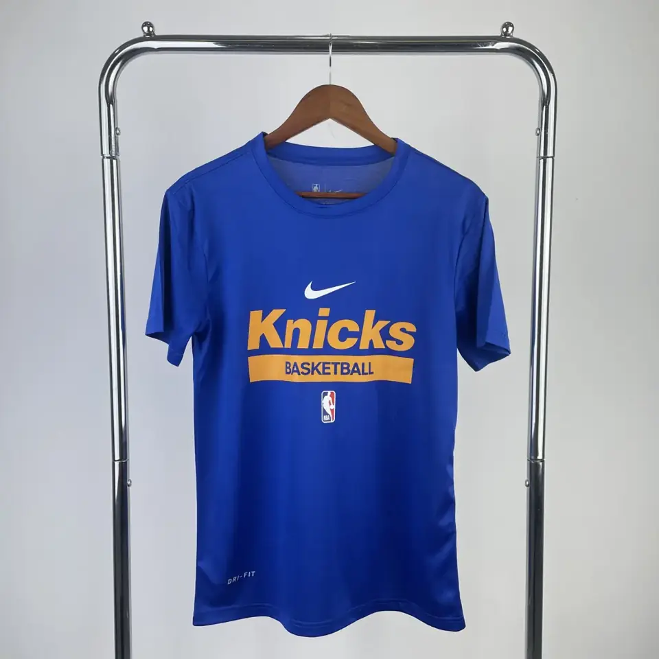 Foto 1 de Temporada 23 Knicks azul camiseta de entrenamiento de secado rápido de manga corta
