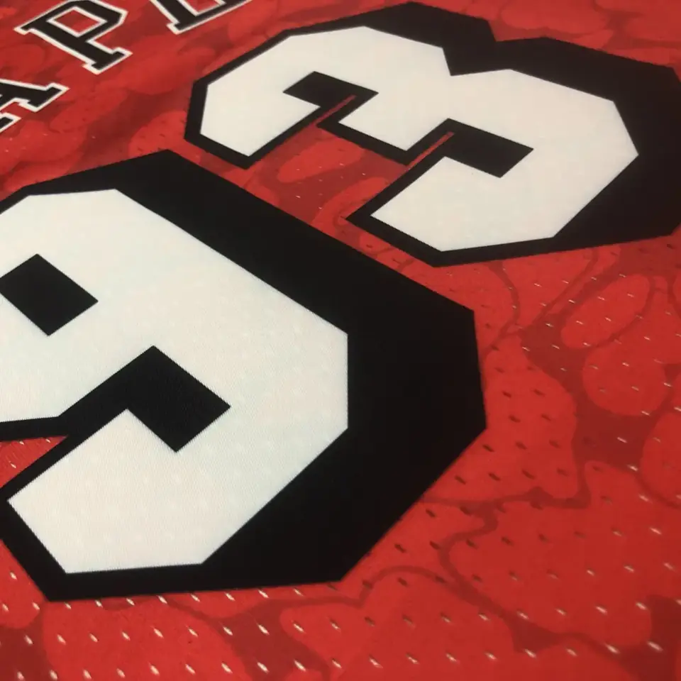 Foto 3 de Camiseta colaborativa BAPE×M&N: Miami Heat roja número 93