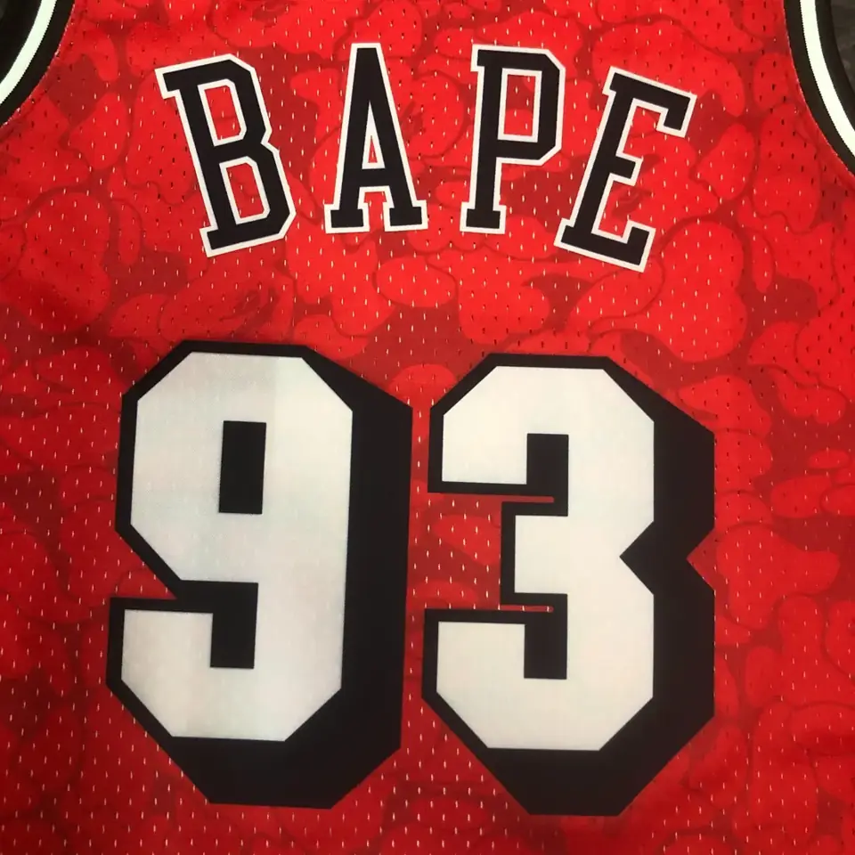 Foto 4 de Camiseta colaborativa BAPE×M&N: Miami Heat roja número 93