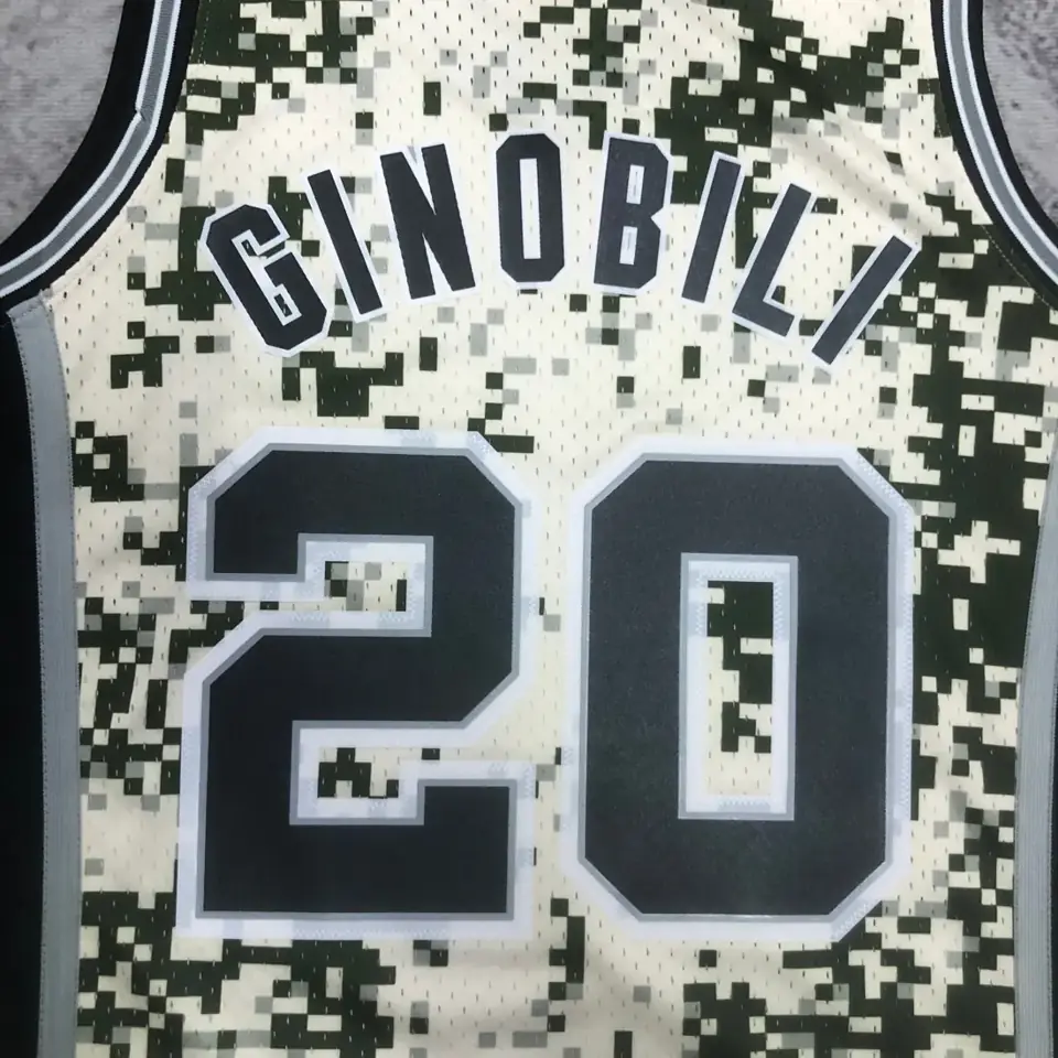 Foto 6 de Camiseta retro MN termoimpresa: SW San Antonio Spurs temporada 13/14 camuflaje n.º 20 Ginóbili