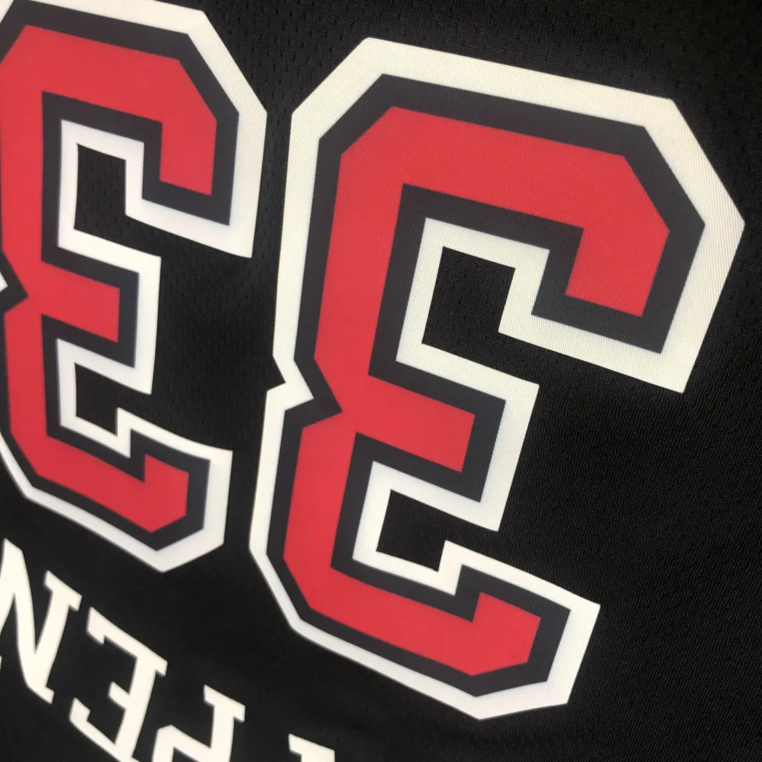 Foto 7 de Chicago Bulls negro de cuello redondo nº 33 Pippen