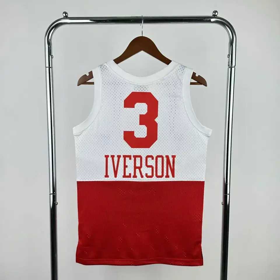 Foto 2 de MN camiseta retro de termoimpresión SW: 76ers temporada 03/04 blanco/rojo nº 3 Iverson