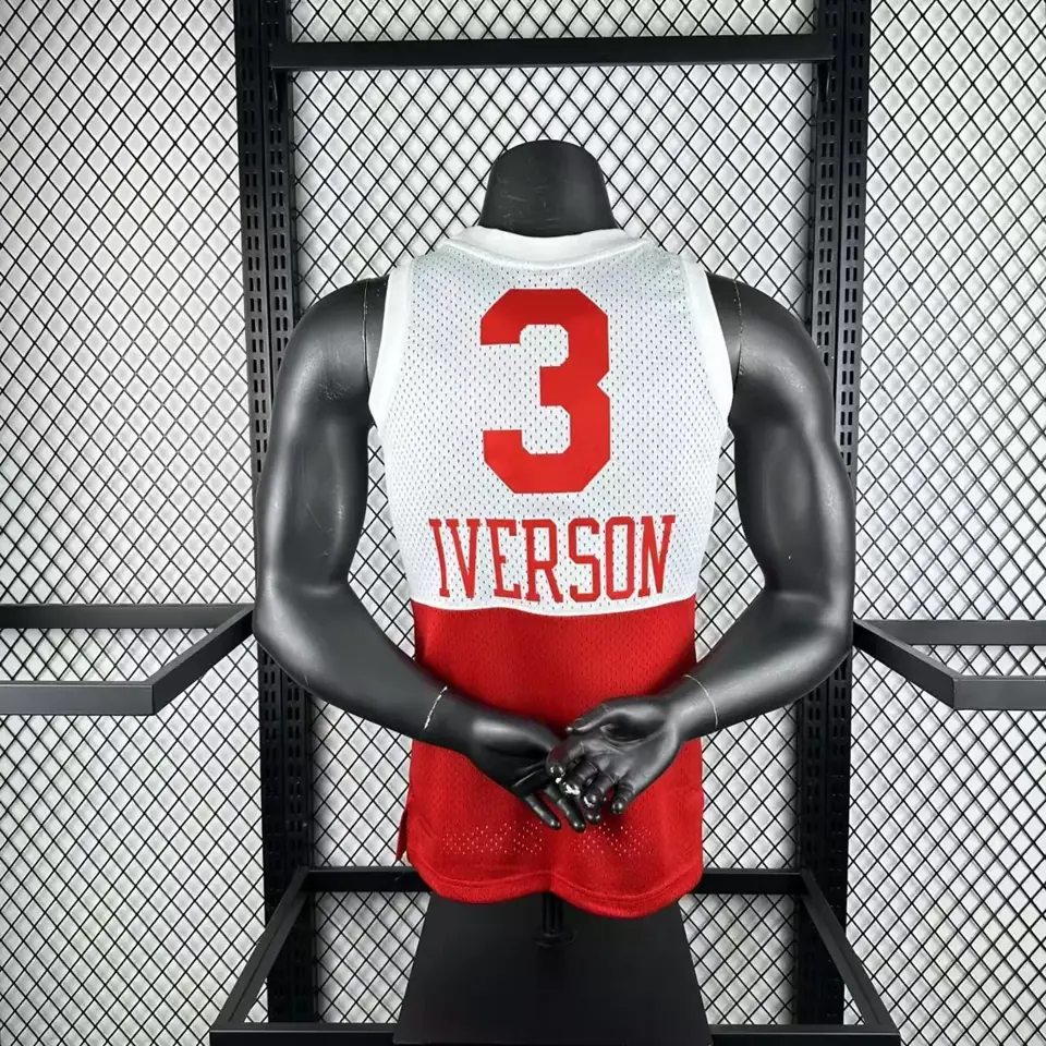 Foto 4 de MN camiseta retro de termoimpresión SW: 76ers temporada 03/04 blanco/rojo nº 3 Iverson