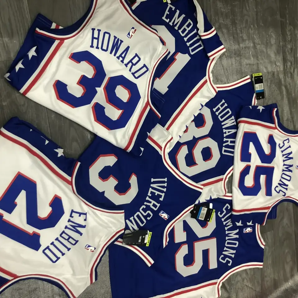 Foto 2 de 76ers cuello en V blanco nº 25 Ben Simmons