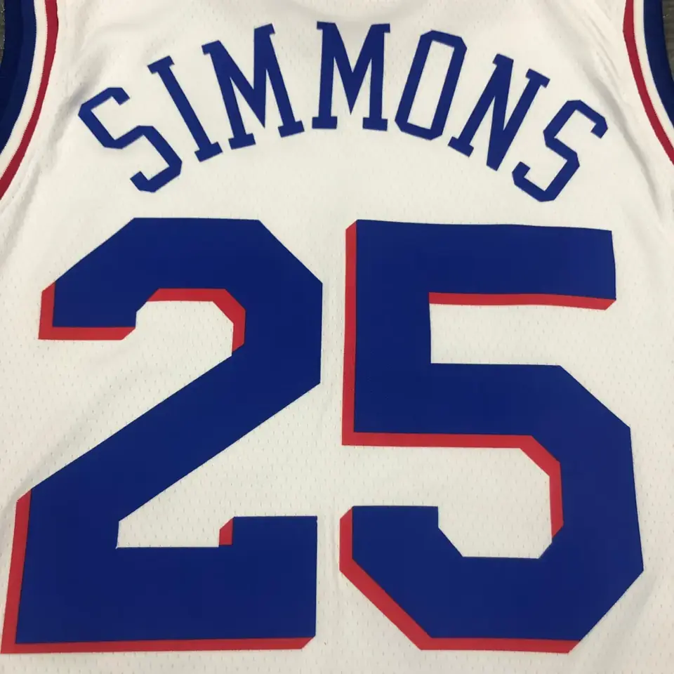 Foto 8 de 76ers cuello en V blanco nº 25 Ben Simmons