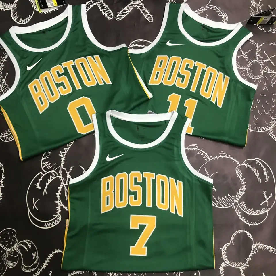 Foto 3 de Celtics verde y dorado número 11 Irving