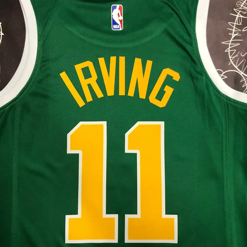 Foto 4 de Celtics verde y dorado número 11 Irving
