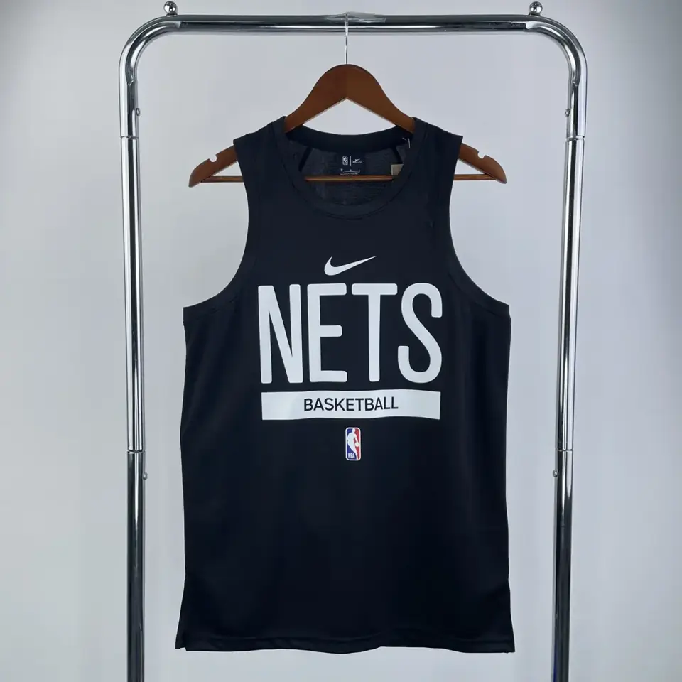 Foto 1 de Temporada 23 chaleco de entrenamiento versión jugador negro de los Nets