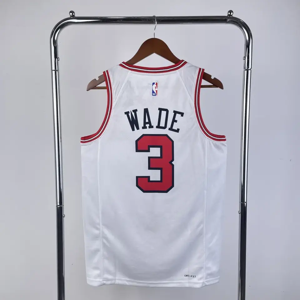 Foto 2 de Temporada 23 Chicago Bulls blanco n.º 3 Wade