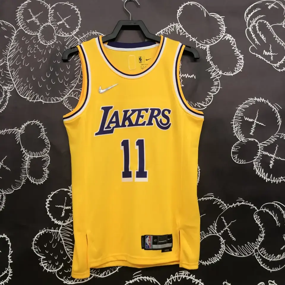 Foto 1 de 75º aniversario Lakers amarillo número 11 Irving