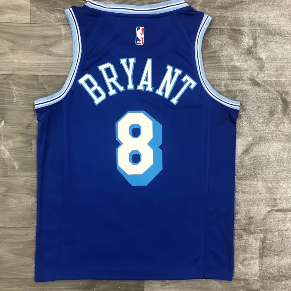 Foto 2 de Temporada 21 Lakers retro azul número 8 Kobe