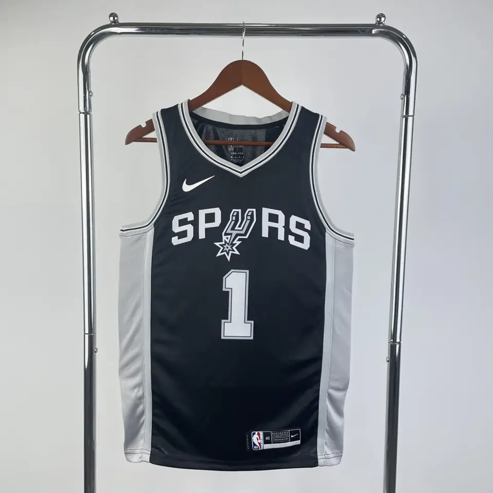 Foto 1 de San Antonio Spurs negro número 1 Wembanyama