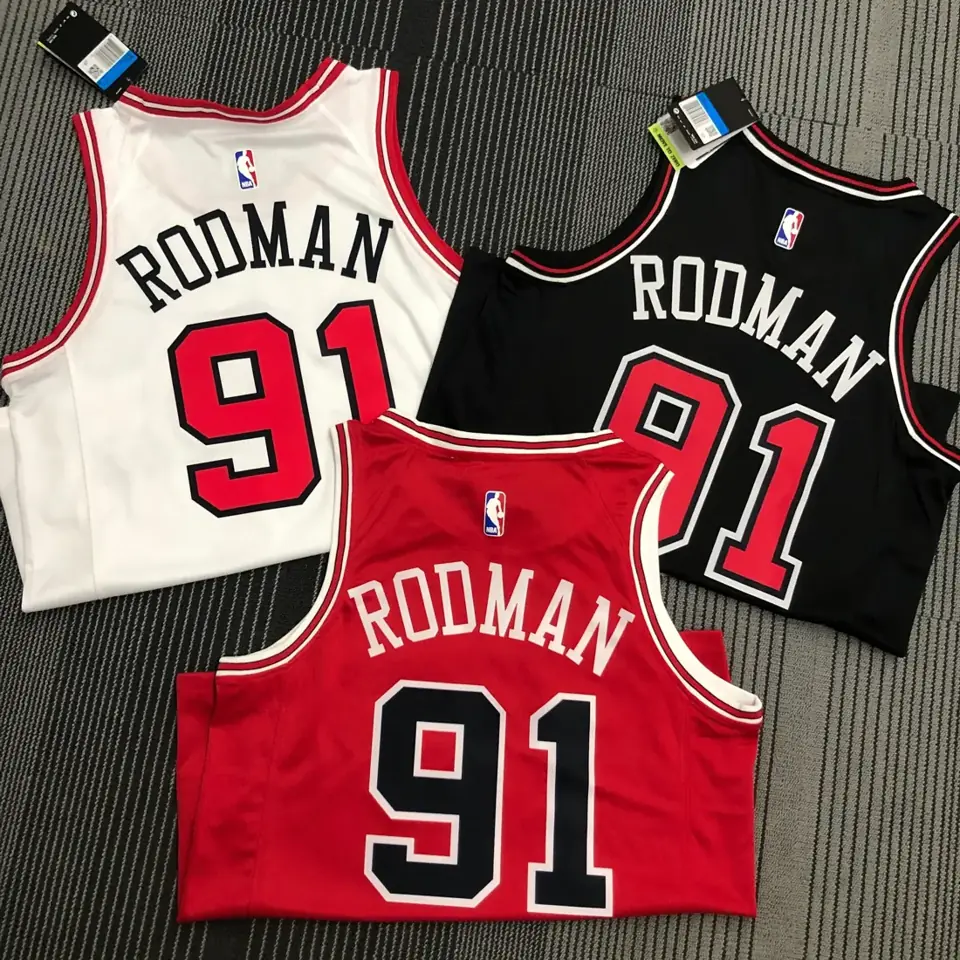 Foto 2 de Bulls de Chicago blanco número 91 Rodman