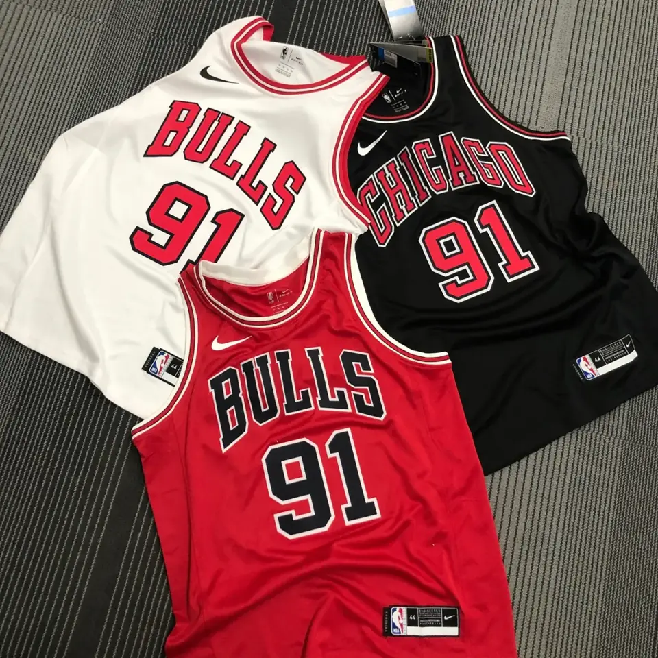 Foto 3 de Bulls de Chicago blanco número 91 Rodman
