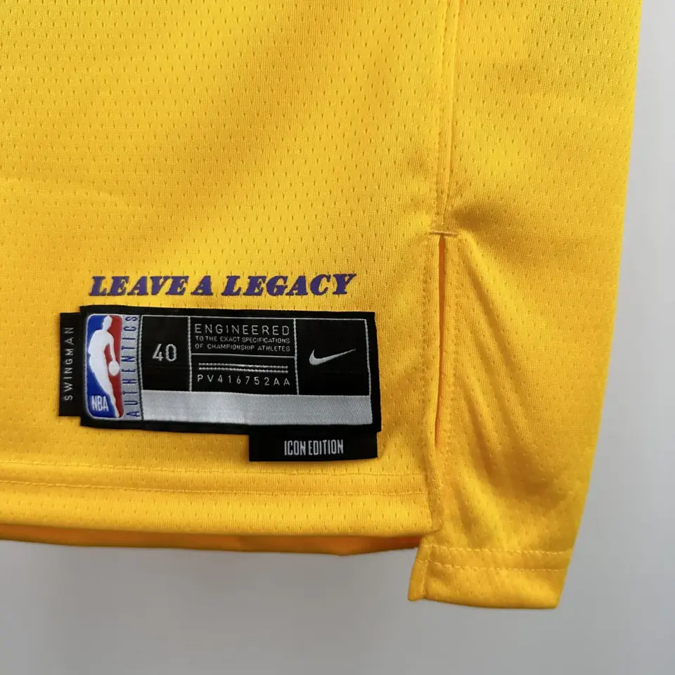 Foto 5 de Temporada 23 Lakers de Los Ángeles cuello redondo amarillo número 9 Bronny